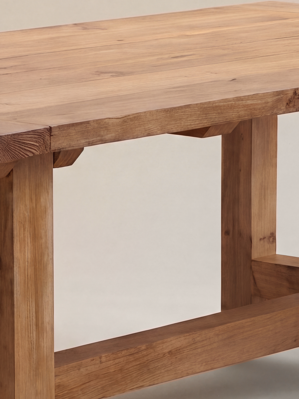 Farmhouse Dining Table — top grain and edge
