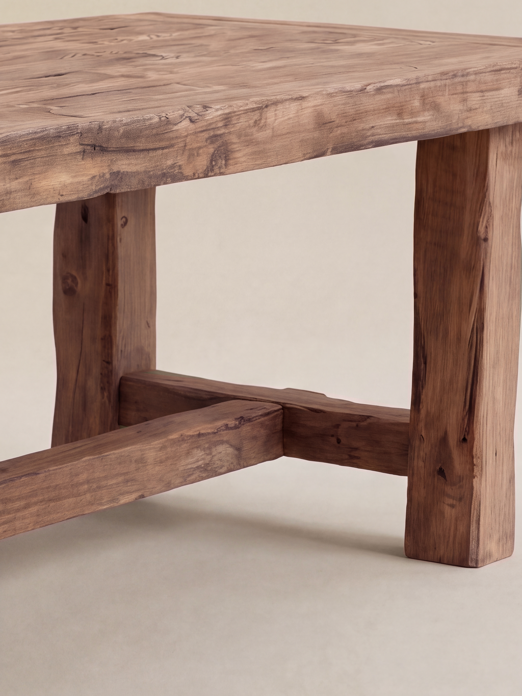 Fuji Dining Table — timber edge and trestle