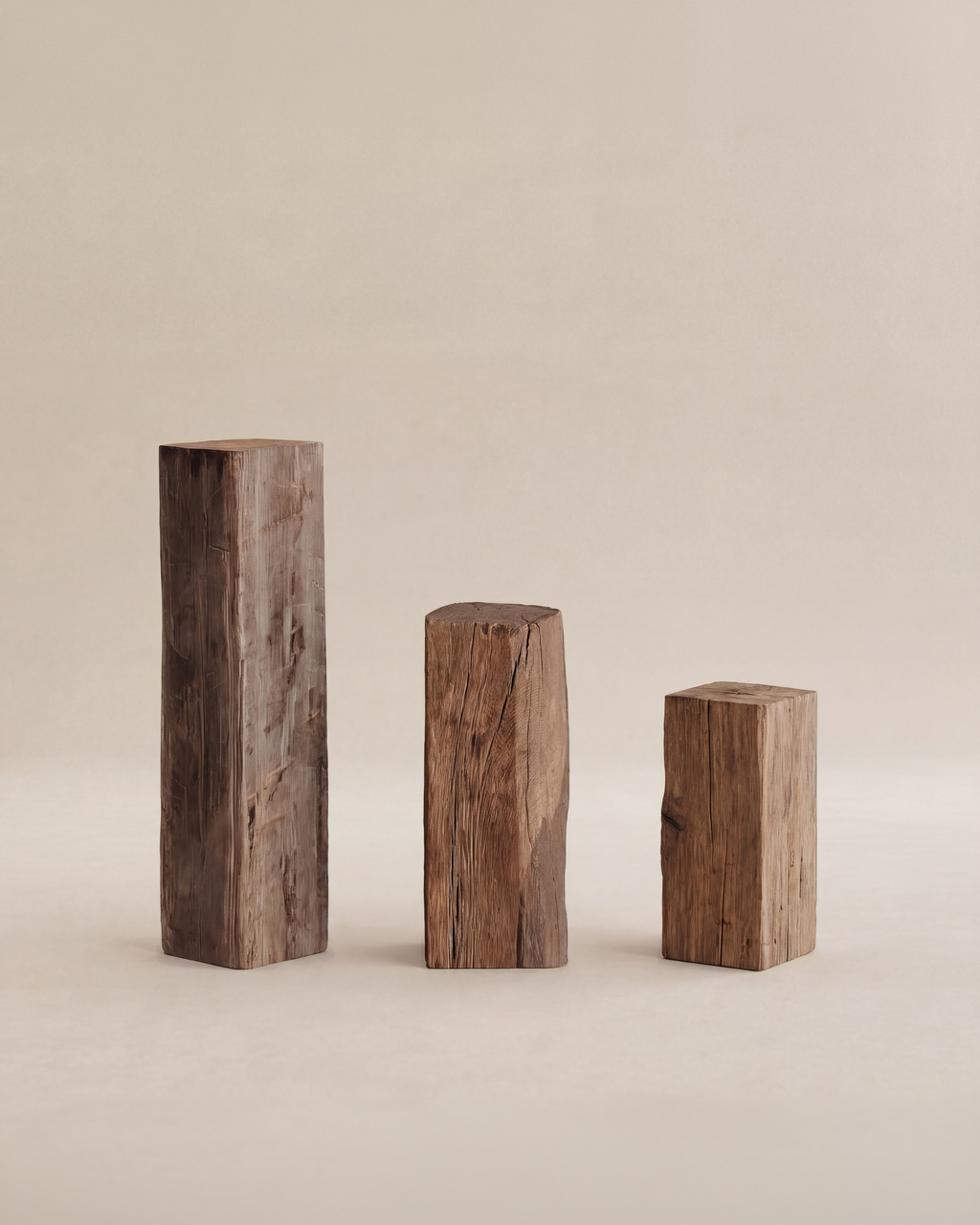 Pillar Display Block in Barnwood Brown